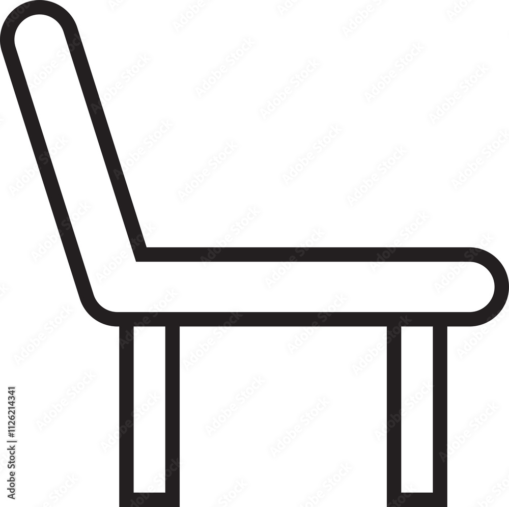 Chair Icon Line Art