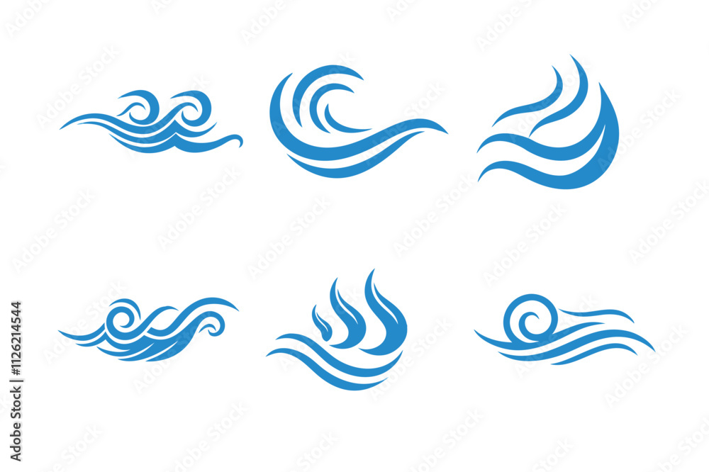 Fototapeta premium Dynamic and Creative wave logo Concepts .