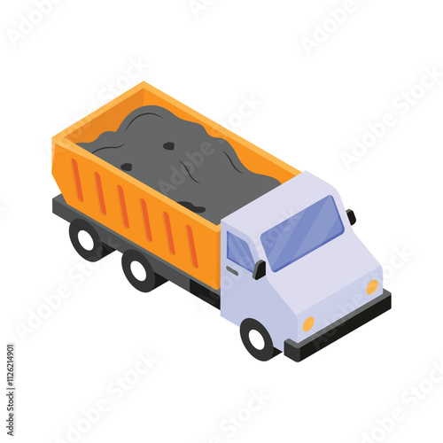 Get this amazing icon of dumper truck in modern style