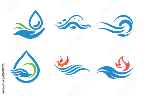 Dynamic and Creative wave logo Concepts .