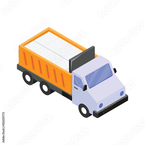 Get this amazing icon of dumper truck in modern style