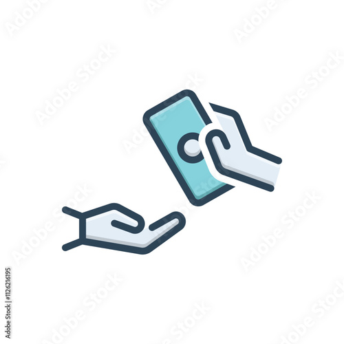 Color illustration icon for bribery