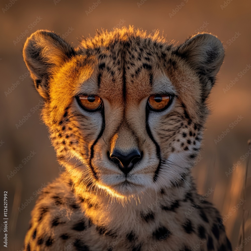 close-up of a cheetah with striking eyes close-up of a cheetah with striking eyes