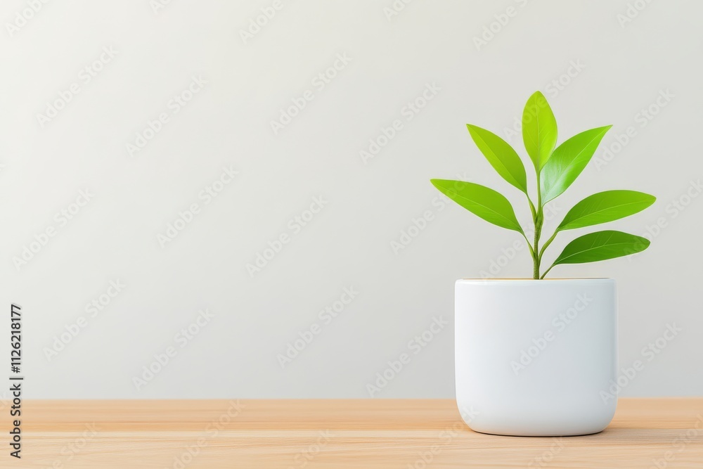 A minimalistic image showcasing a green plant in a white pot on a wooden surface, with a soft, neutral background. A minimalistic image showcasing a green plant in a white pot on a wooden surface, with a soft, neutral background.