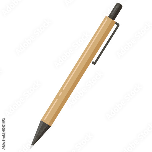 Isolated Eco-Friendly light wooden Pen