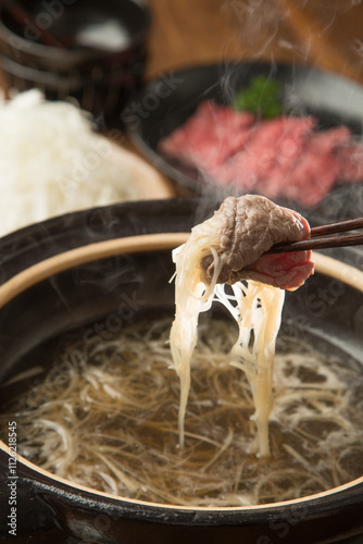 Shabu-shabu meat wrapped with white onion