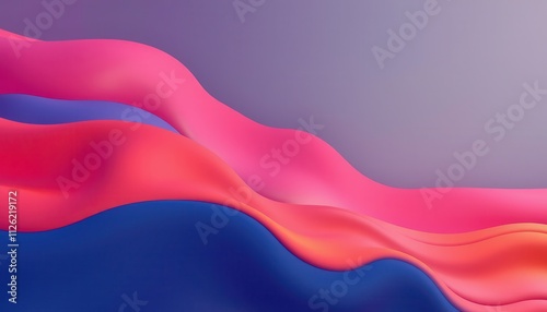 Abstract Colorful Waves Flowing Design