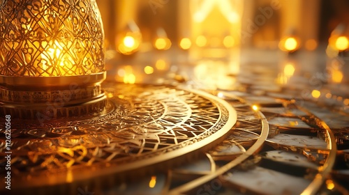 Ramadan Kareem Arabic Golden Banner Design

 photo