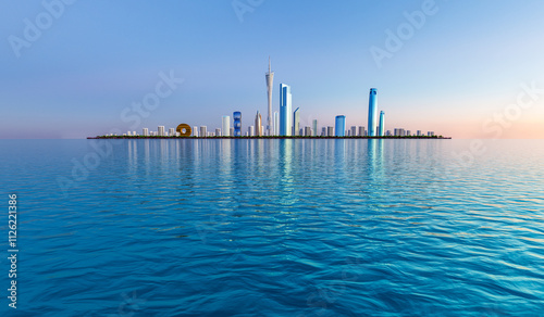 Skyline of Landmark Buildings in the Greater Bay Area of Guangdong Province, China