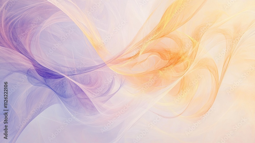 Abstract Pastel Swirls of Lavender and Gold Hues Abstract Pastel Swirls of Lavender and Gold Hues