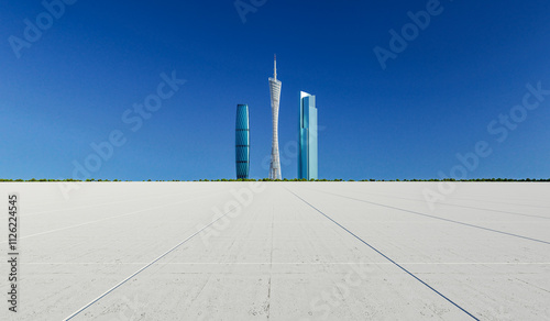 Skyline of Landmark Buildings in the Greater Bay Area of Guangdong Province, China