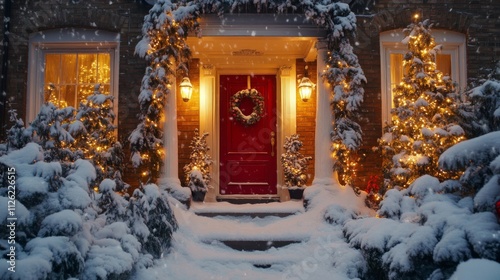 Snow Covered House Festive Christmas Decor Lights