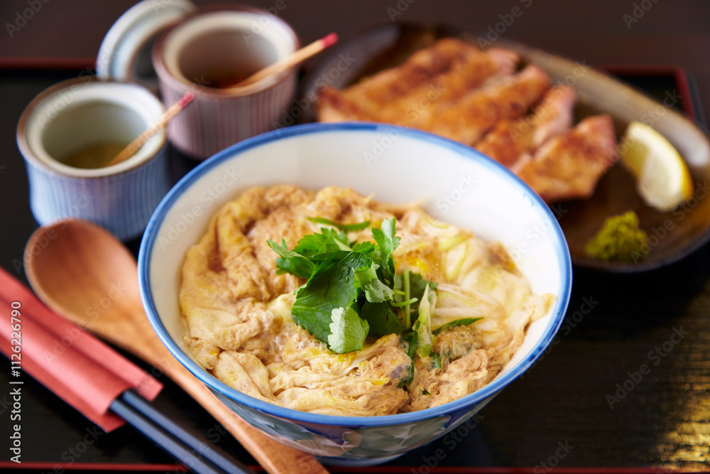 Tamago-don (bowl of rice topped with an egg) Tamago-don (bowl of rice topped with an egg)