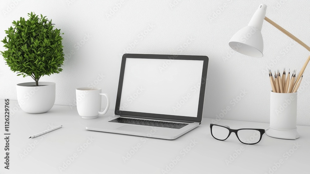 Modern Minimalist Workspace Mockup | Minimalism Modern Minimalist Workspace Mockup | Minimalism
