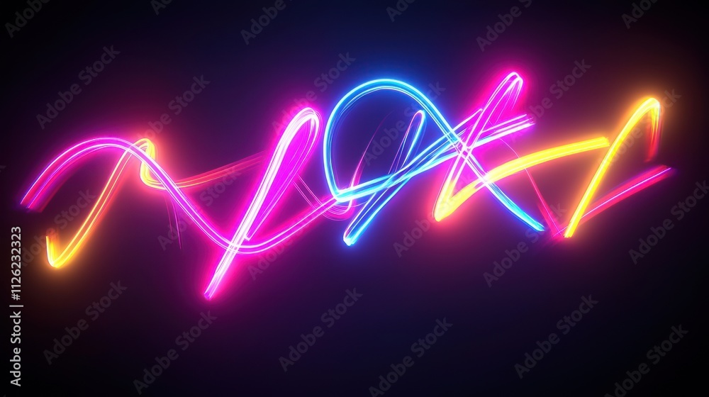 Abstract Neon Light Trails: A Symphony of Vibrant Colors Abstract Neon Light Trails: A Symphony of Vibrant Colors