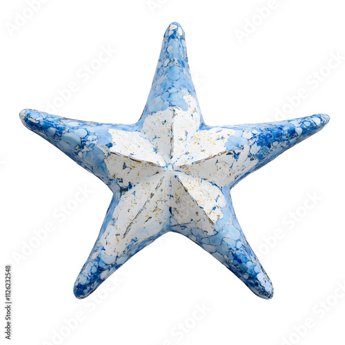 Isolated summer starfish on a transparent shore coastal beach nature photography serene environment vibrant viewpoint