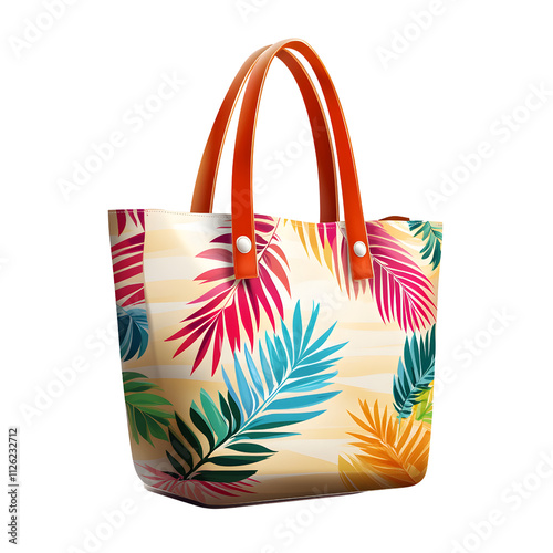 Summer vibes isolated transparent beach tote bag tropical setting lifestyle scenic view for ultimate relaxation