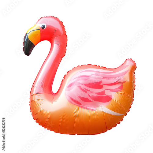 Summer isolated transparent flamingo pool float outdoor fun vibrant colors relaxing environment playful viewpoint