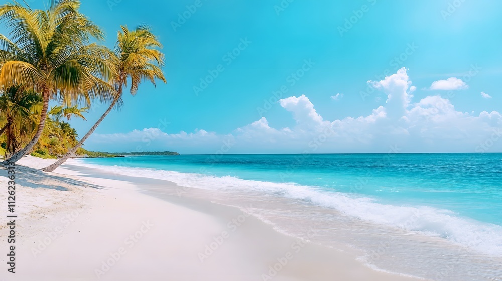 Tranquil beach escape tropical paradise scenic photography soft white sands calm waters serene environment Tranquil beach escape tropical paradise scenic photography soft white sands calm waters serene environment