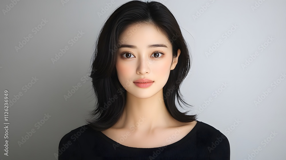 Captivating portrait of a young woman studio setting photography soft lighting close-up beauty concept Captivating portrait of a young woman studio setting photography soft lighting close-up beauty concept