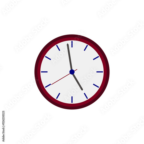 clock minimalist flat icon, School Supplies and classroom themes