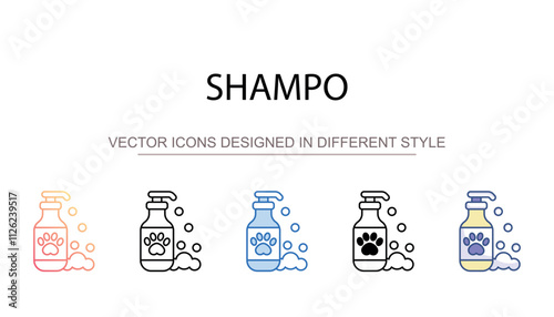 Shampo icon design with white background stock illustration