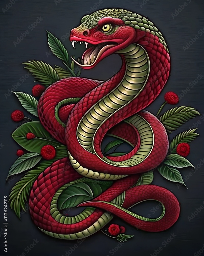 Obraz premium The Year of the Snake sign