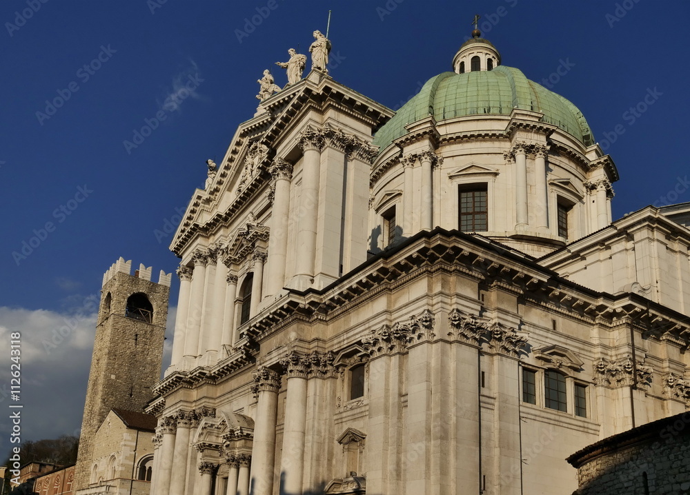 Fototapeta premium Santa Maria assunta cathedral in Brescia, Lombardy, Italy