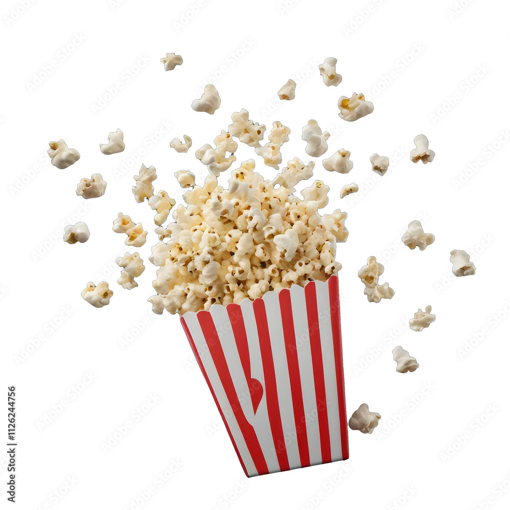 flaying heap popcorn isolated food flaying heap popcorn isolated food