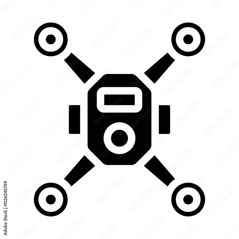 Drone Solid Icon Drone Solid Icon