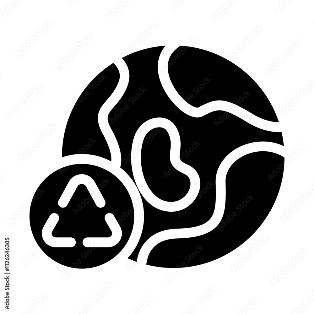 Global Recycle Solid icon Global Recycle Solid icon