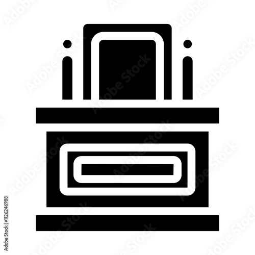 Judge Table Solid Icon