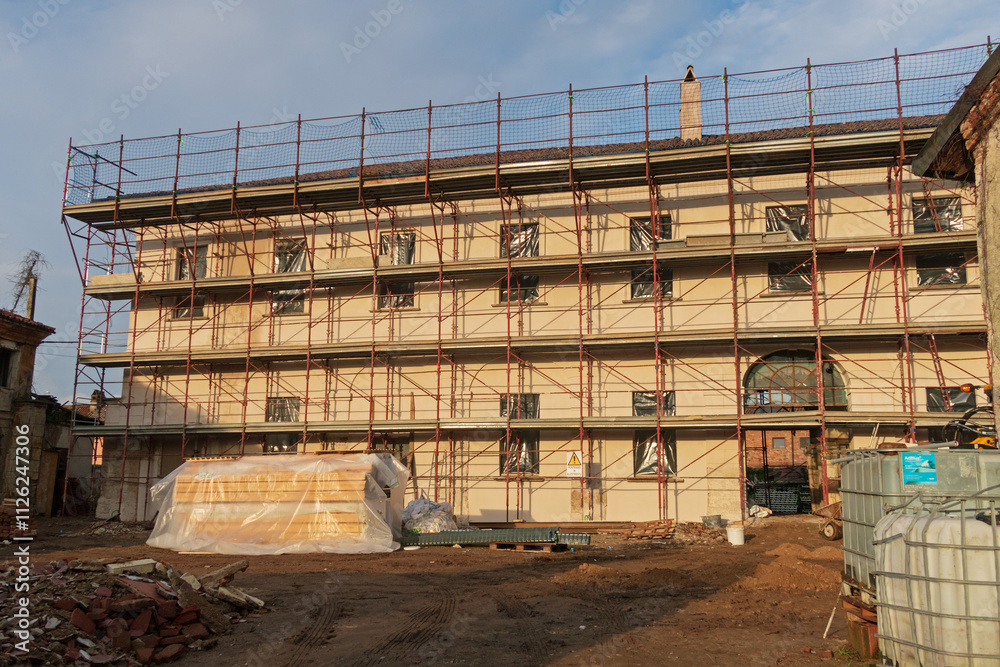 Restoration house dwelling farmhouse ancient farmhouse panorama