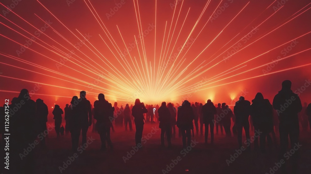 Spectacular Laser Show Illuminates Night Sky Spectacular Laser Show Illuminates Night Sky