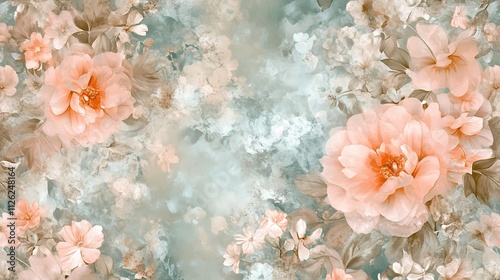 Wallpaper Mural Soft Floral Patterns in Pastel Colors with Gentle Focus Effects Torontodigital.ca