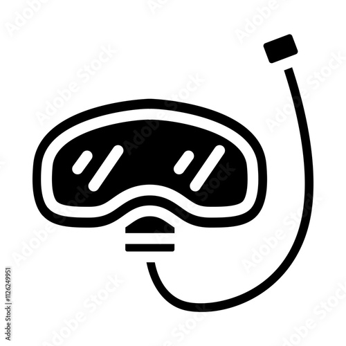Scuba Mask Solid Icon