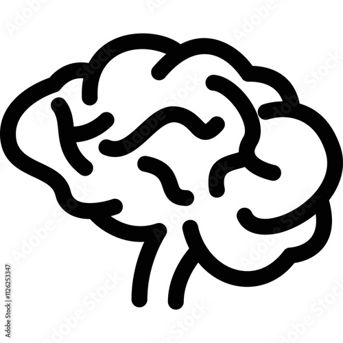 Simple vector icon brain