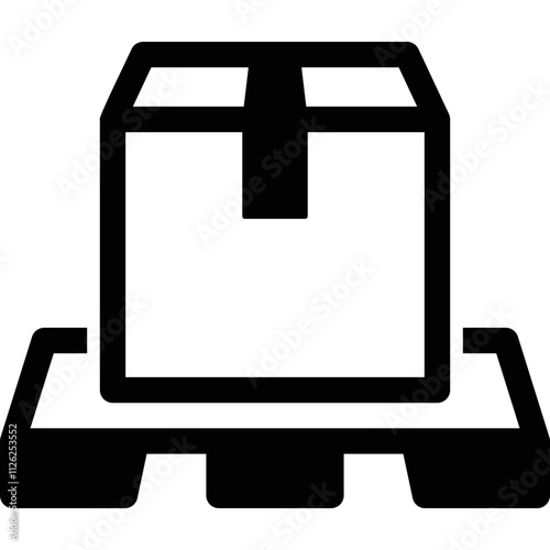 Simple vector icon pallet box