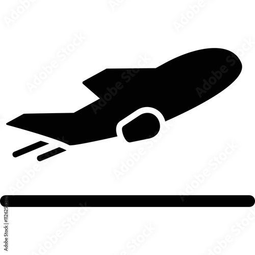 Simple vector icon runway