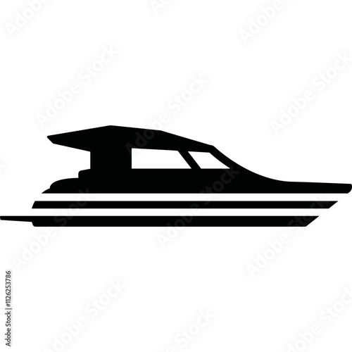 Simple vector icon yacht

