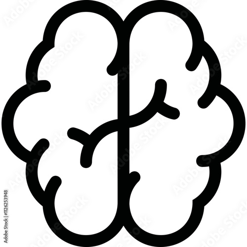 Simple vector icon brain
