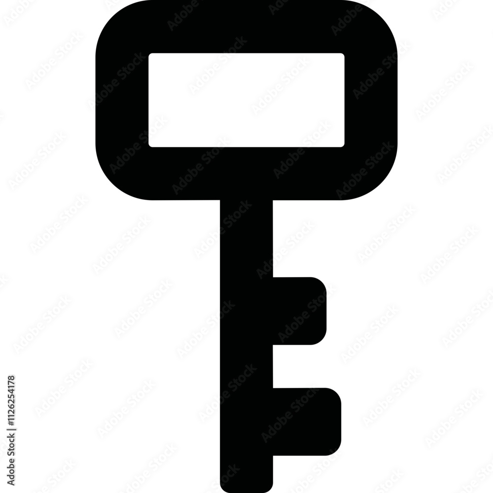Simple vector icon door key
