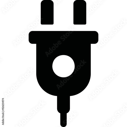 Simple vector icon electrical plug