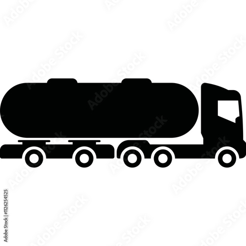 Simple vector icon heavy truck
