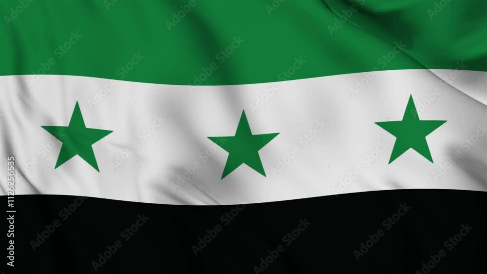 Syria flag seamless loop animation. high resolution flag video. 4K Syria flag seamless loop animation. high resolution flag video. 4K