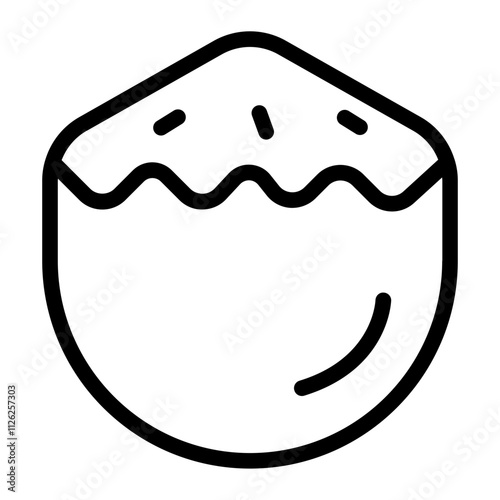 Coconut line icon