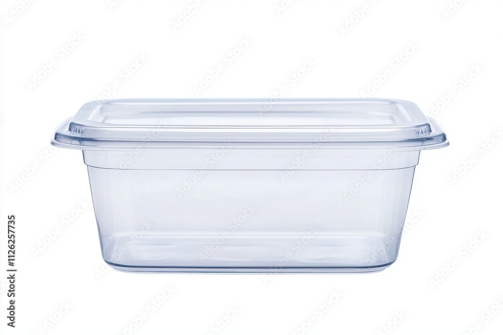 Clear plastic food container with a fitted lid Perfect for storing and transporting food Clear plastic food container with a fitted lid Perfect for storing and transporting food