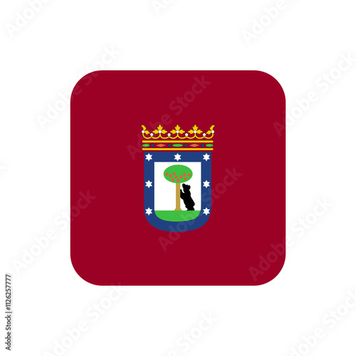 Flag of Madrid city, Spain