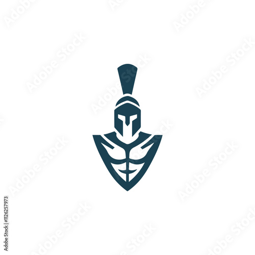 Minimalist spartan logo