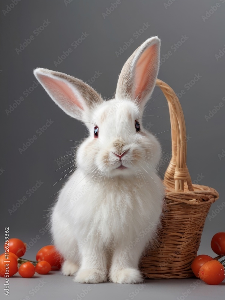 rabbit with a basket rabbit with a basket